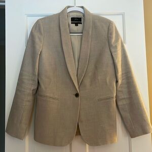 J. Crew Parke Blazer in Stretch Linen, Size 8, Color: Flax